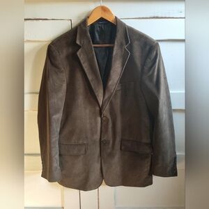 Stafford Essentials Men's Vintage Academia Chocolate Brown Corduroy Blazer | 40R